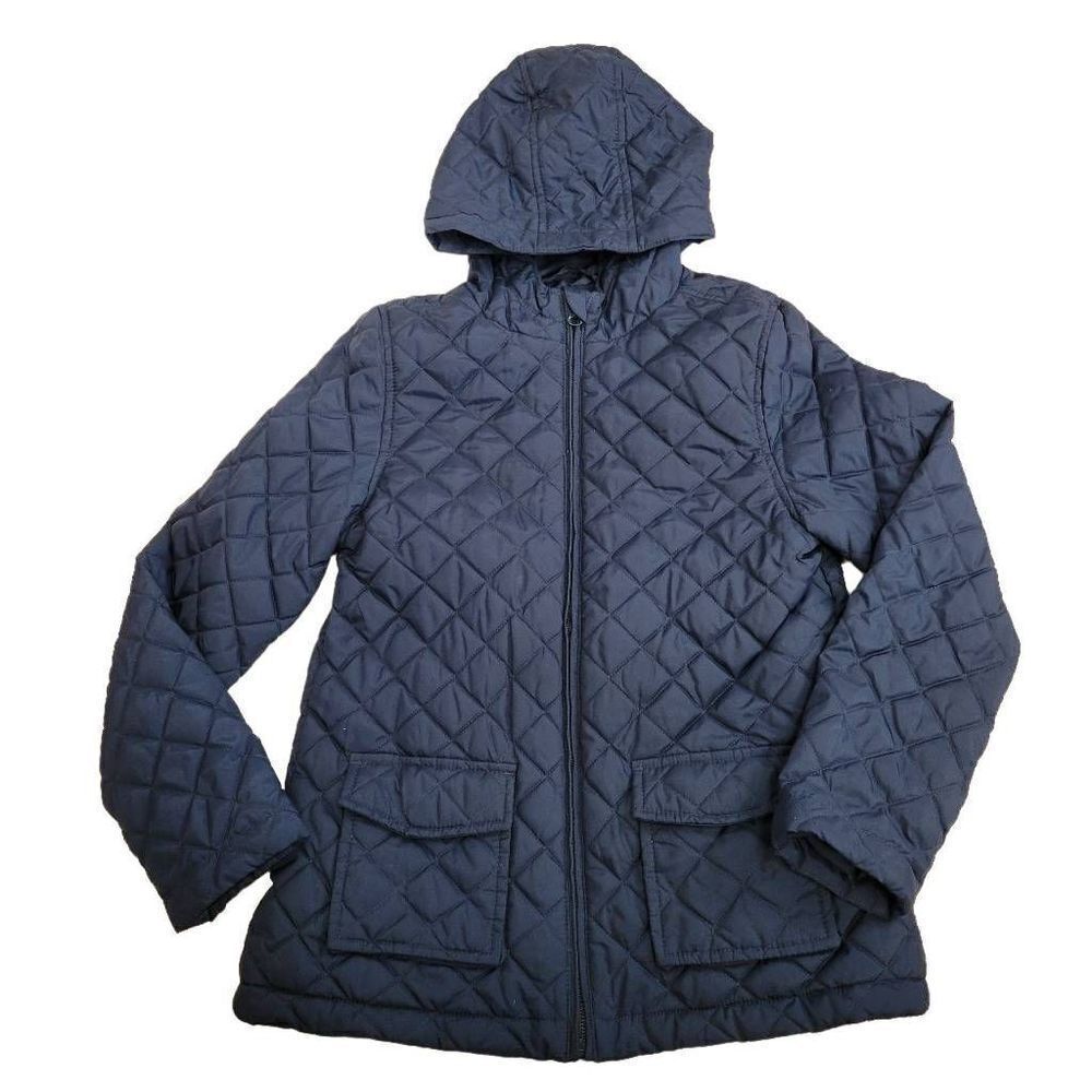 Children's Place quilted Navy coat L10/12